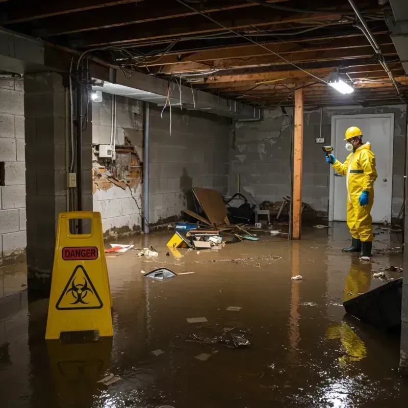 Flooded Basement Electrical Hazard in Planada, CA Property